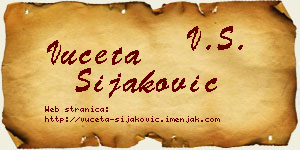 Vuceta Šijaković vizit kartica
